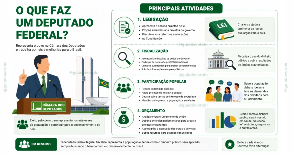 O que faz um deputado federal